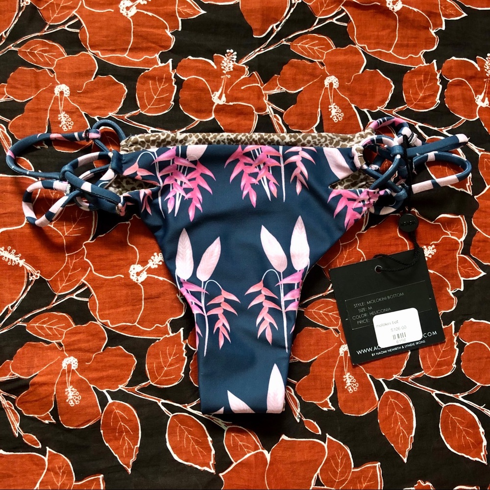 BNWT Acacia Swimwear Molokini Bottom Heleconia Med